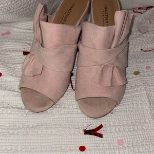 Christian Siriano Women's Pink Peep-Toe Shoes